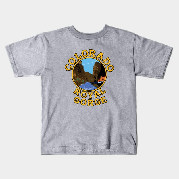 Colorado Royal Gorge Kids T-Shirt by Adotreid